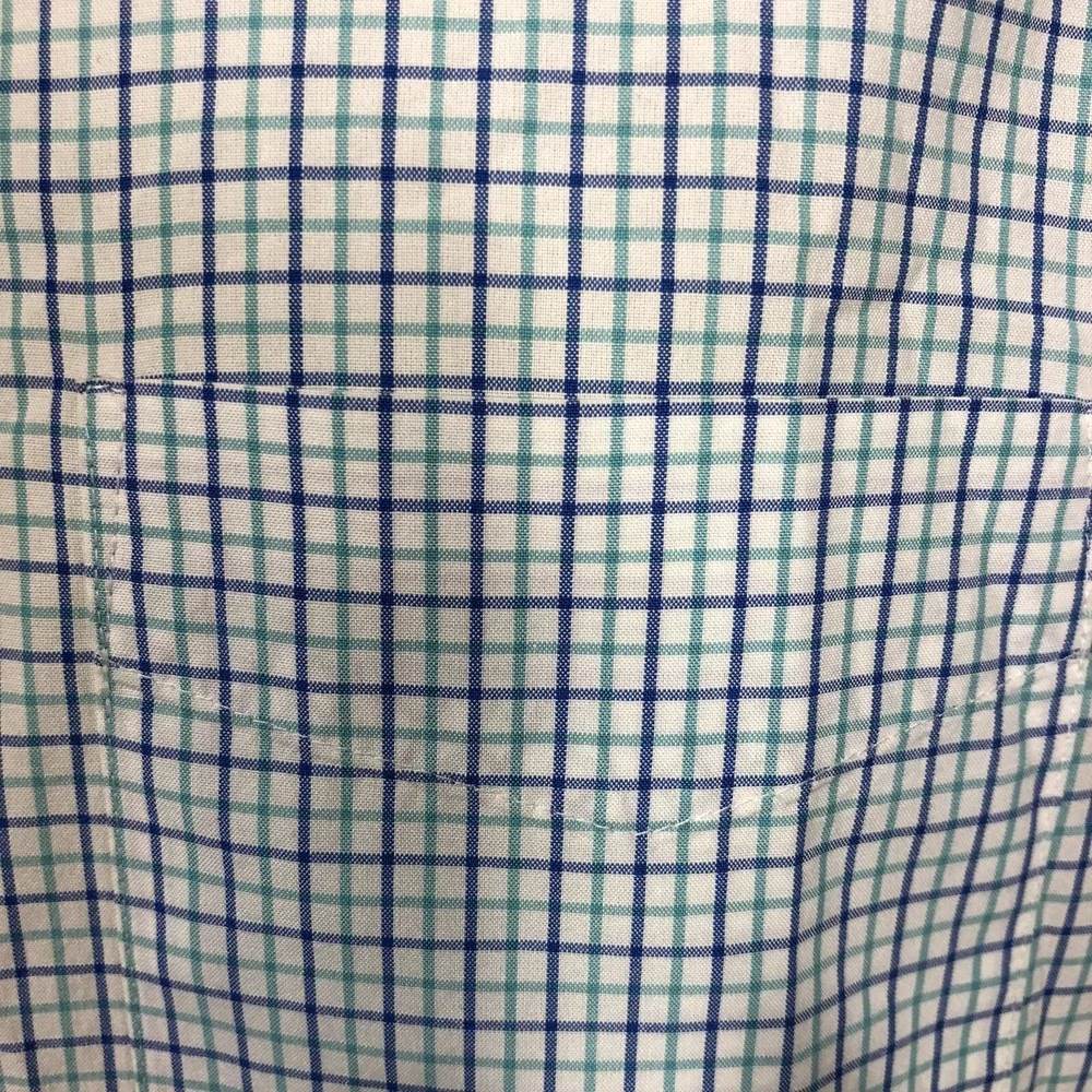 Bonobos Shirt Mens L Teal‎ Tattersall Plaid Button Down Long Sleeve Slim Fit
